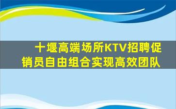 十堰高端场所KTV招聘促销员自由组合实现高效团队